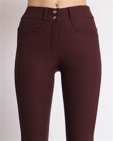 Pantalon Megan taille haute plum