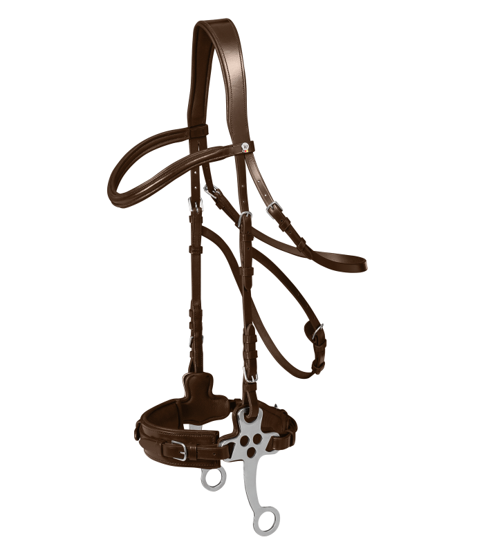 Bridon pour hackamore Xline marron