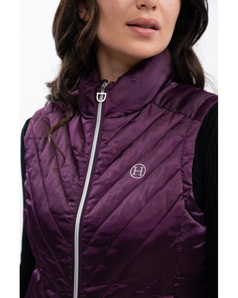 Gilet sans manche Agnes Harcour figue