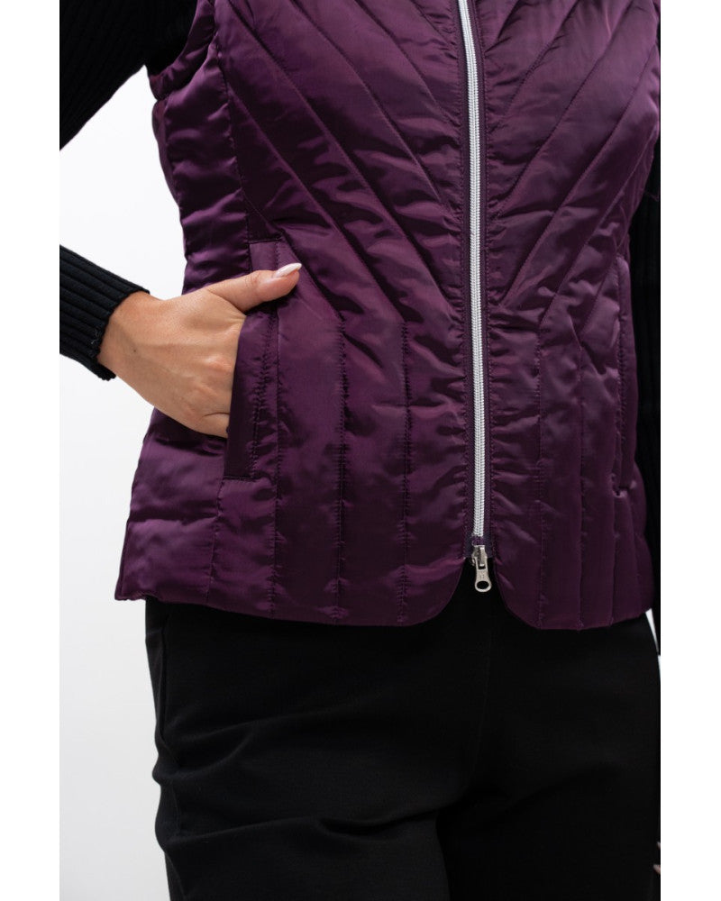 Gilet sans manche Agnes Harcour figue