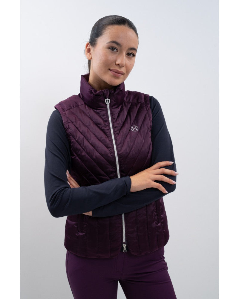 Gilet sans manche Agnes Harcour figue
