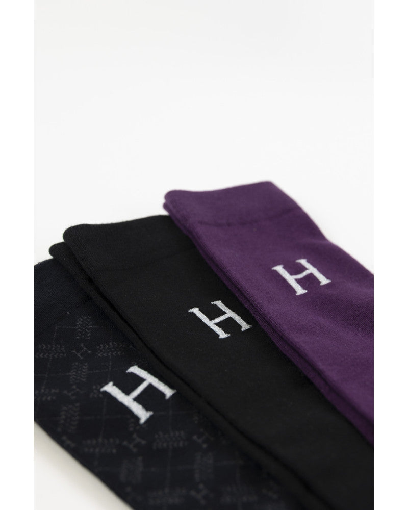 Chaussettes Aiko figue Harcour x 3