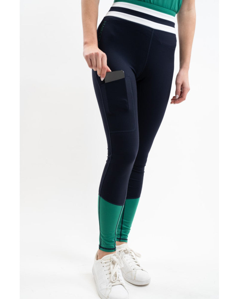 Legging full seat Brookie navy emerald