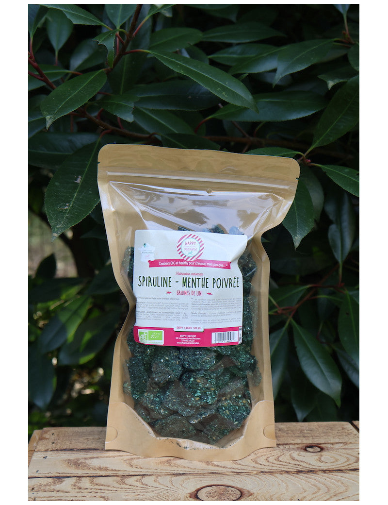 Crackers spiruline