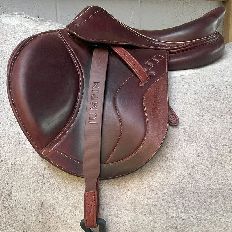 Etrivieres Jump'in cuir et biothane noisette