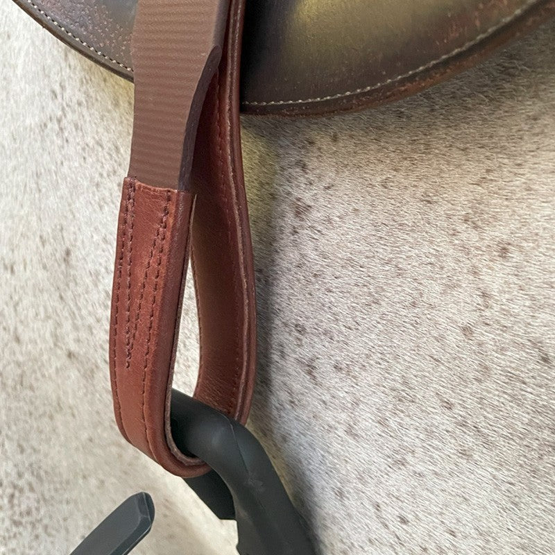 Etrivieres Jump'in cuir et biothane noisette
