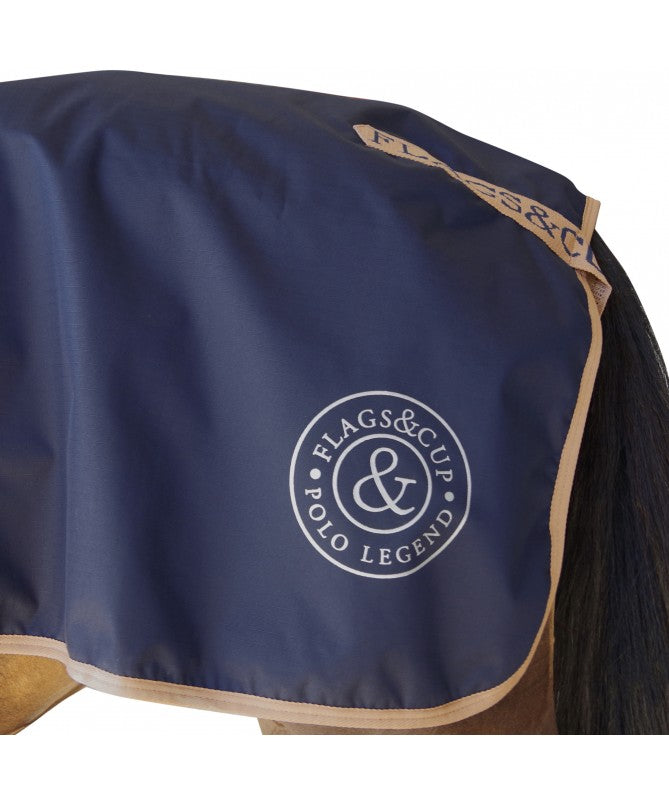 Couvre reins Beluga Flags & Cup marine moka
