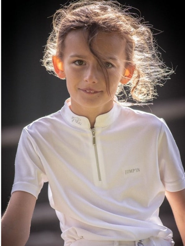 Polo concours junior Charlie blanc Jump'in