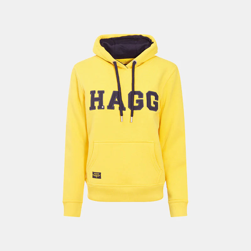 Sweat hoodie Hagg jaune et marine