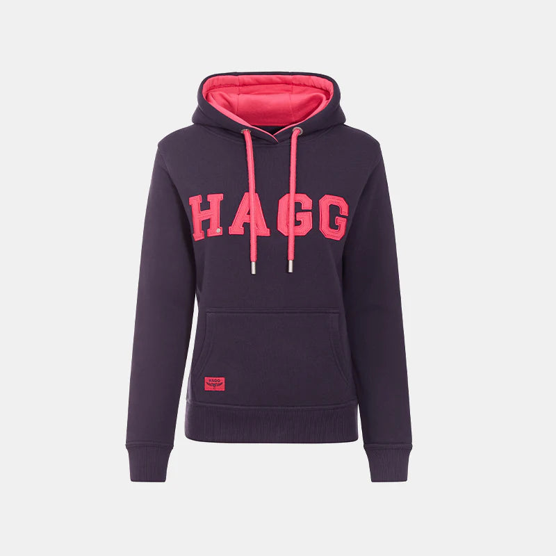 Sweat hoodie Hagg marine et rose