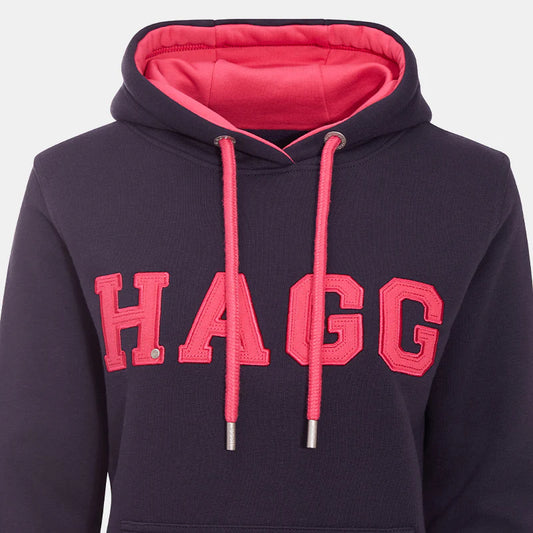 Sweat hoodie Hagg marine et rose