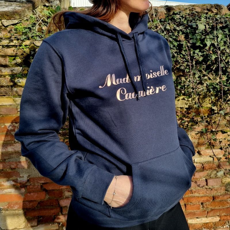 Sweat Mademoiselle Cavaliere navy et rose gold