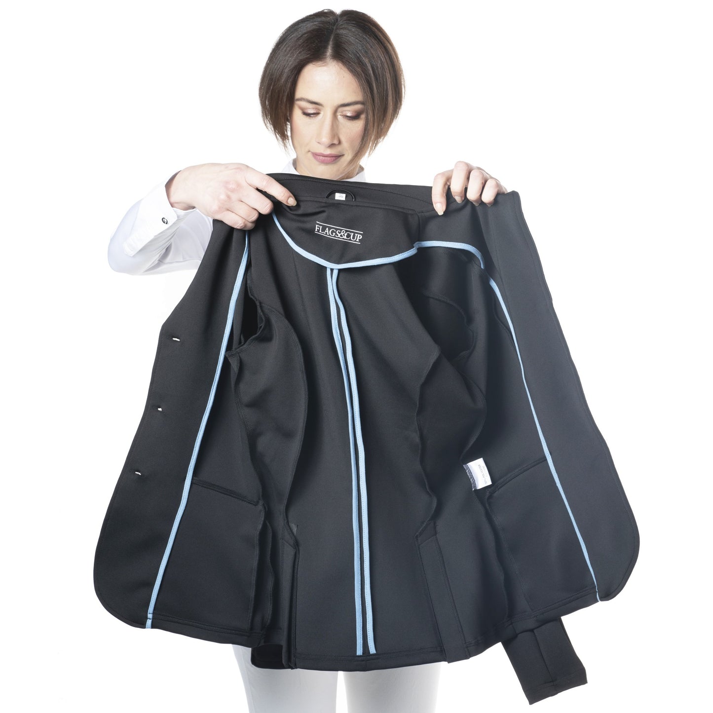 Veste concours femme Paloma noire et azur