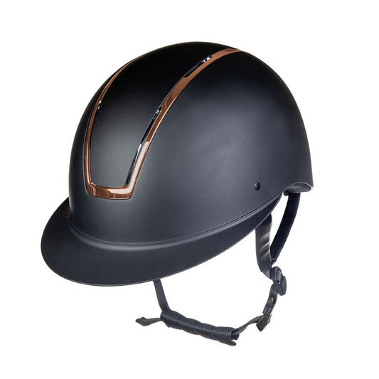 Casque Lady shield noir or rose