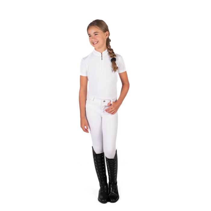 Polo concours Amy blanc junior