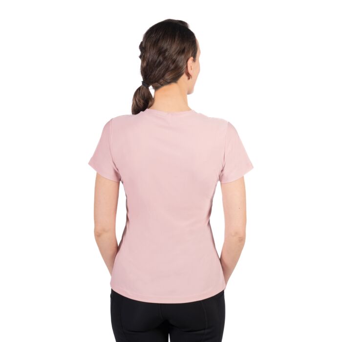Tee-shirt sporty mesh rose