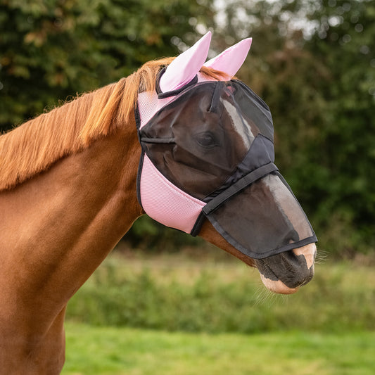Masque anti-mouches clapet rose