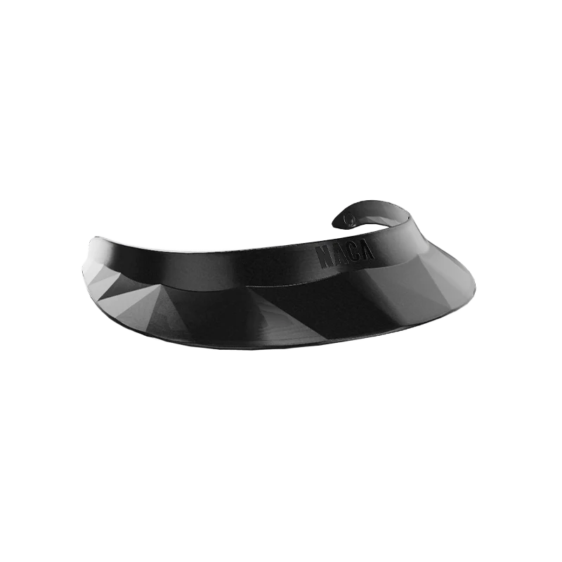 Visière Naca L noir brillant logo noir
