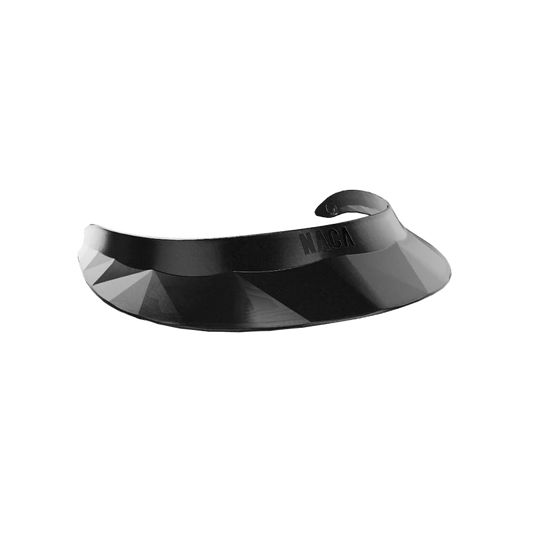 Visière Naca L noir brillant logo noir