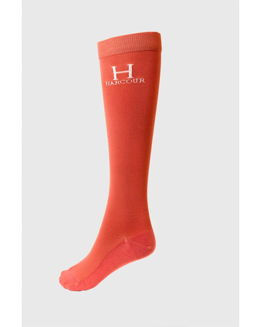 Chaussettes Badminton Harcour pamplemousse