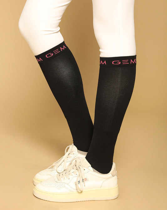 Chaussettes Love GEM noir / rose