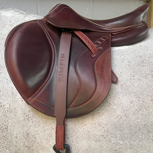 Etrivieres Jump'in cuir et biothane noisette