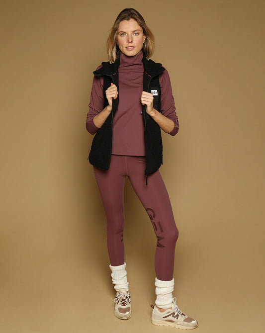 Legging Manhattan lie de vin
