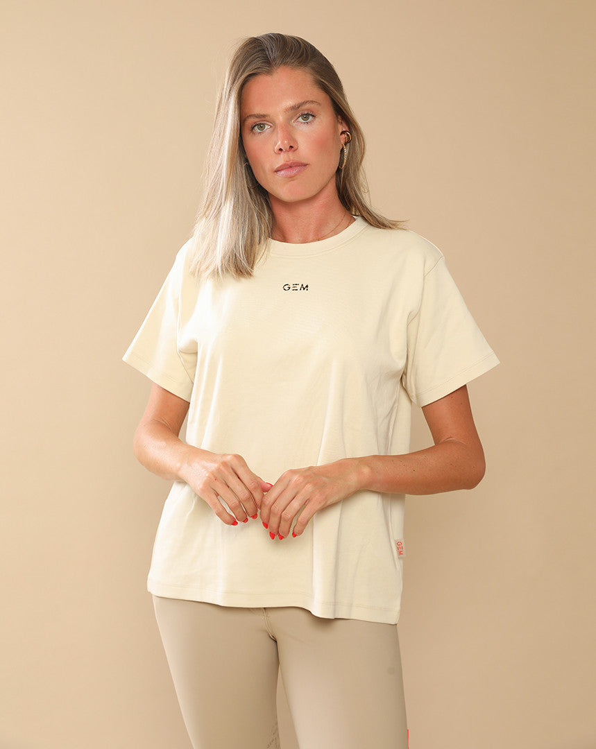 Tee-shirt Eclair beige / léopard