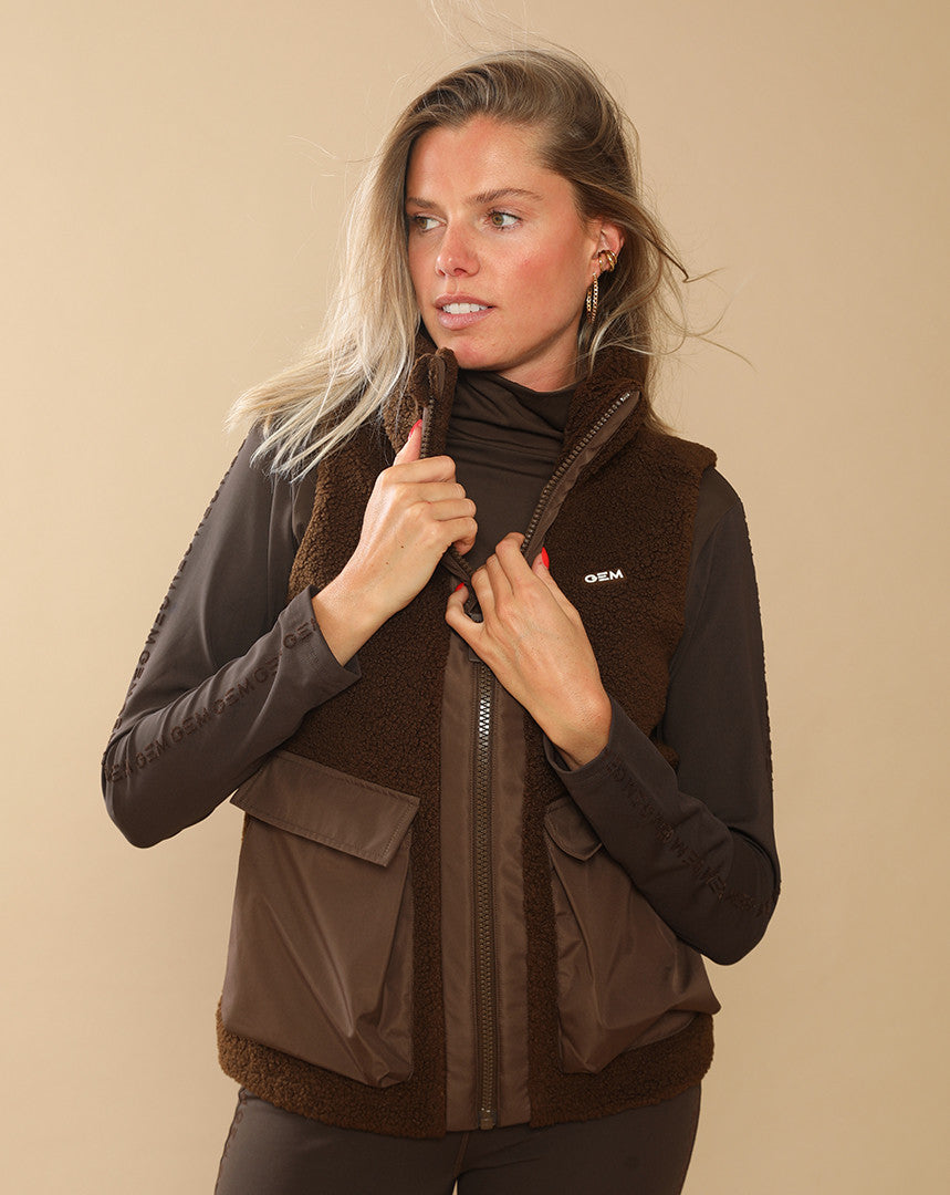 Veste molletonnée Charlie chocolat