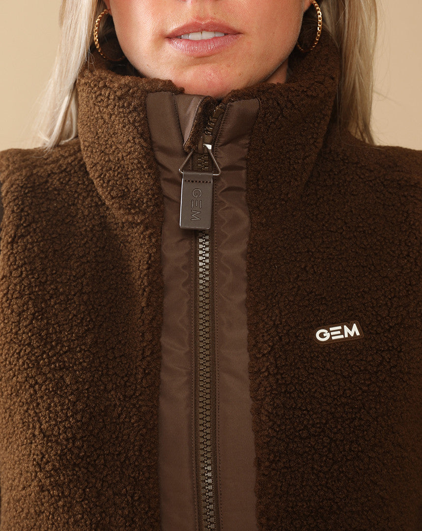 Veste molletonnée Charlie chocolat