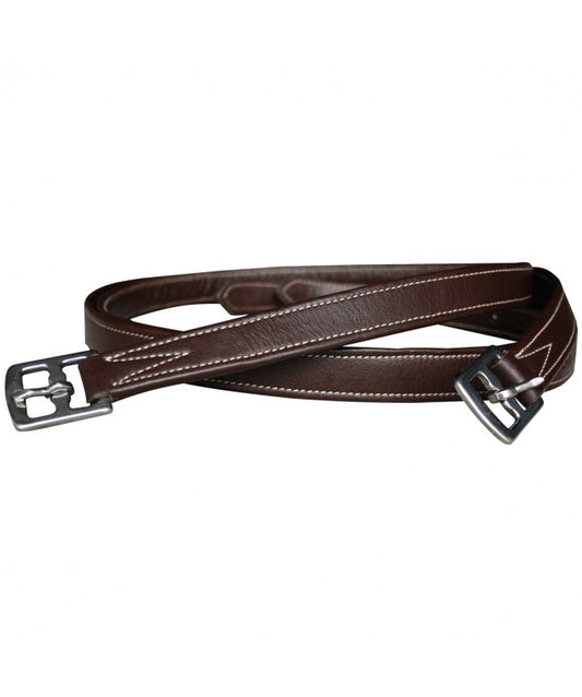 Etrivieres nylon / cuir Canter havane