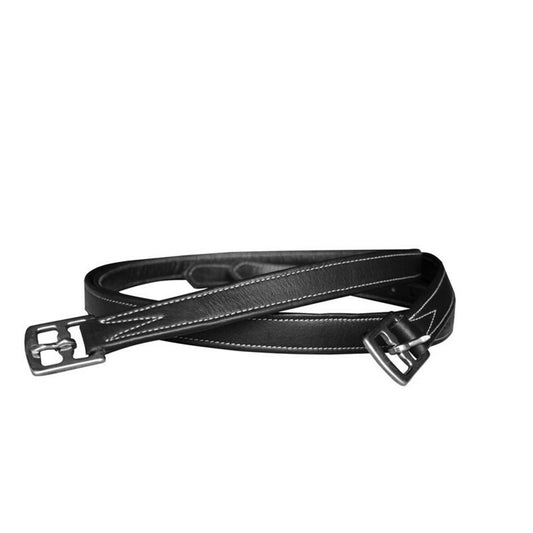 Etrivieres nylon / cuir Canter noires